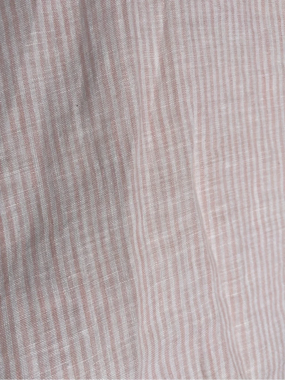 Lafayette 148 Womens Linen Pink Pin Stripe Long Sleeve Button Up Shirt Top Sz M - Picture 9 of 10